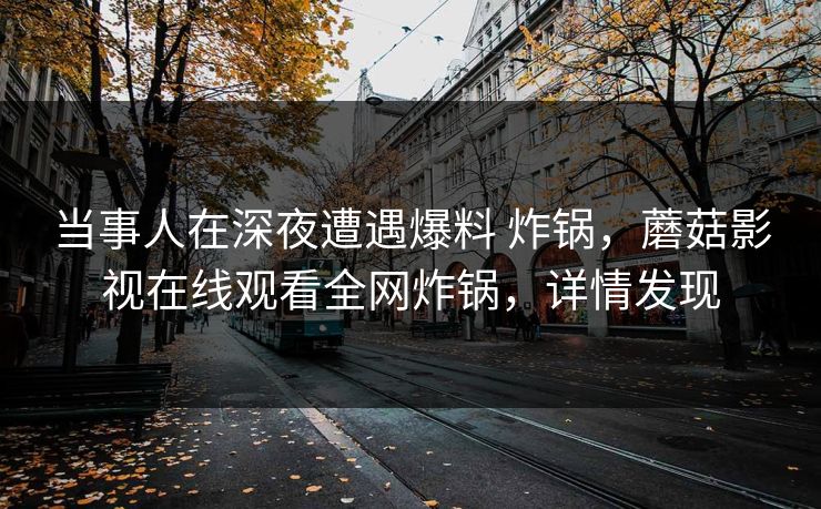 当事人在深夜遭遇爆料 炸锅,蘑菇影视在线观看全网炸锅,详情发现 当事人在深夜遭遇爆料 炸锅,蘑菇影视在线观看全网炸锅,详情发现