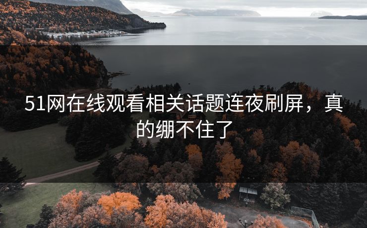 51网在线观看相关话题连夜刷屏，真的绷不住了